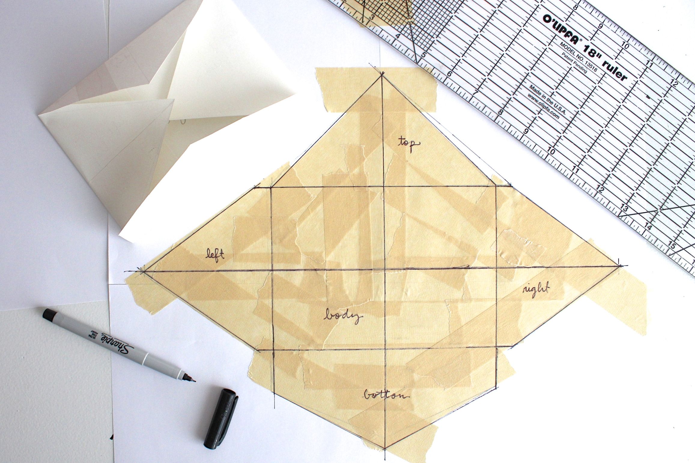 leather envelope clutch pattern