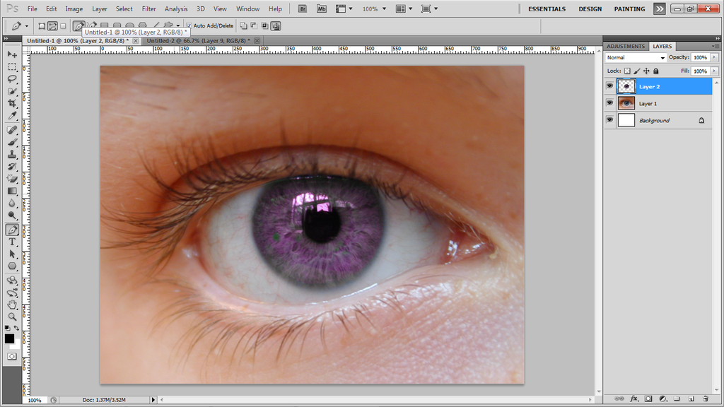 how to change an eye color in photoshop