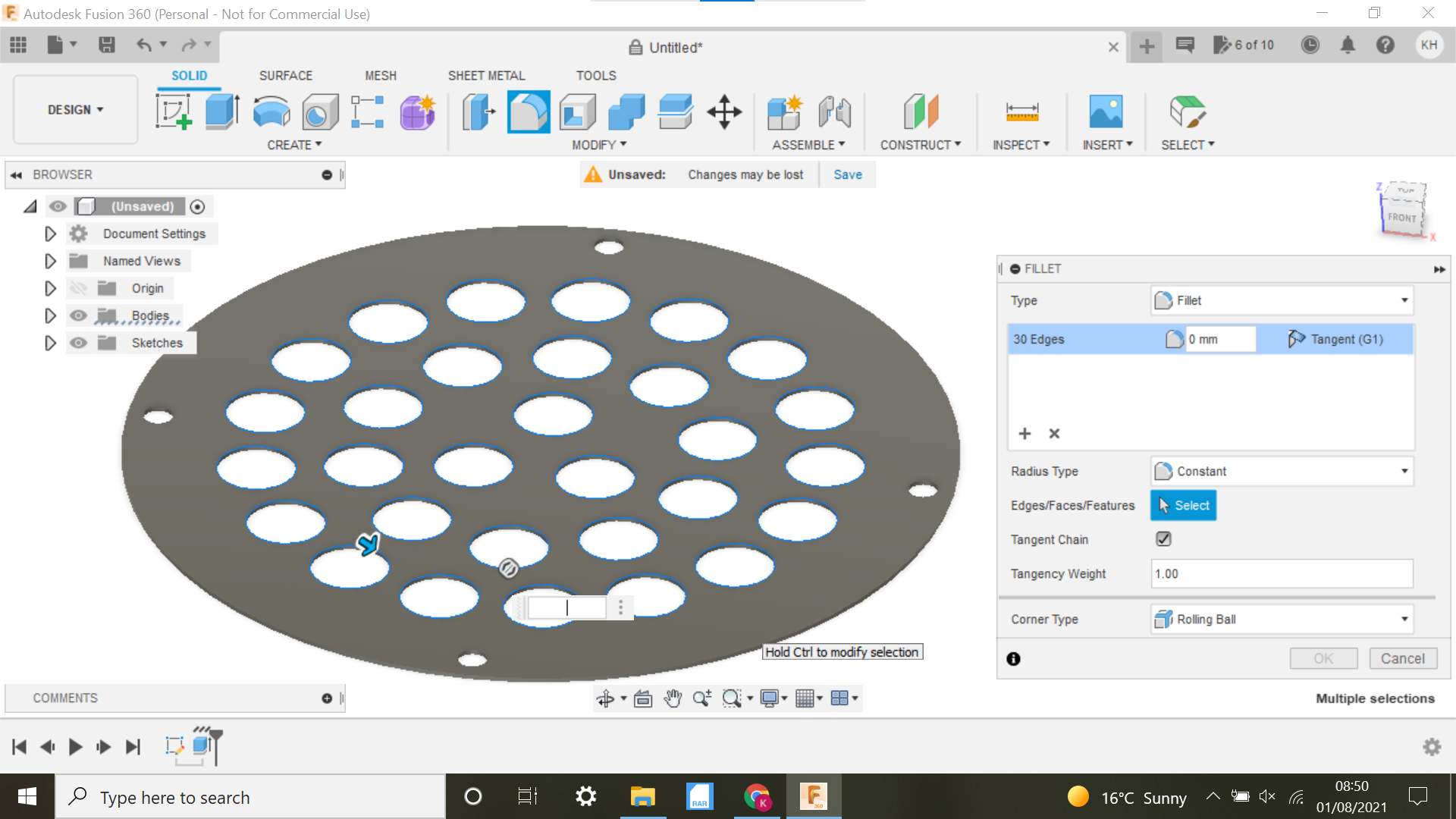 Ball Bearing Baren for LinoCut Relief Printing With Fusion 360 Updated 21.10.2021 5 Steps
