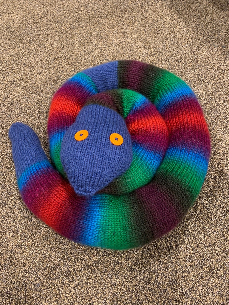 Enormous Stripey Knitted Snake 4 Steps (with Pictures) Instructables