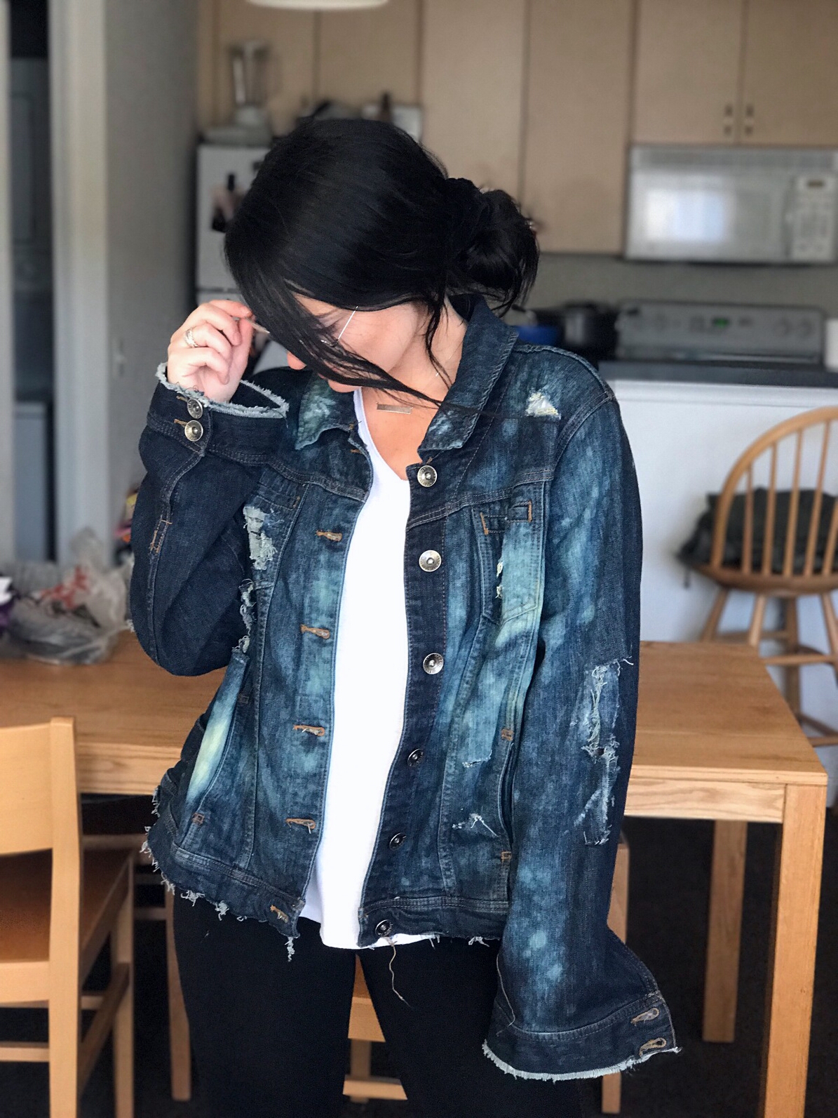 ripped distressed denim jacket