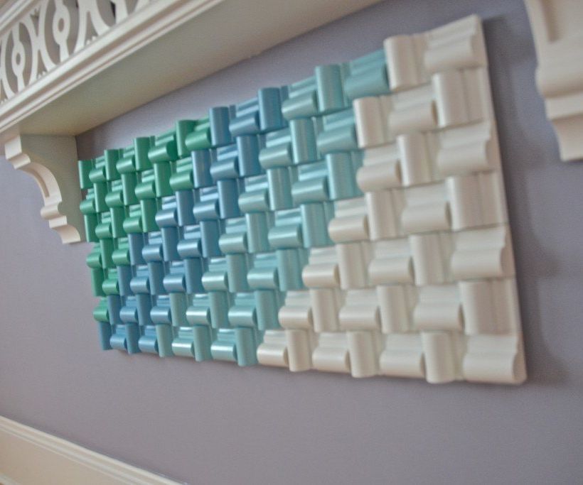 Holiday Wall Art Made From Chair Rail
