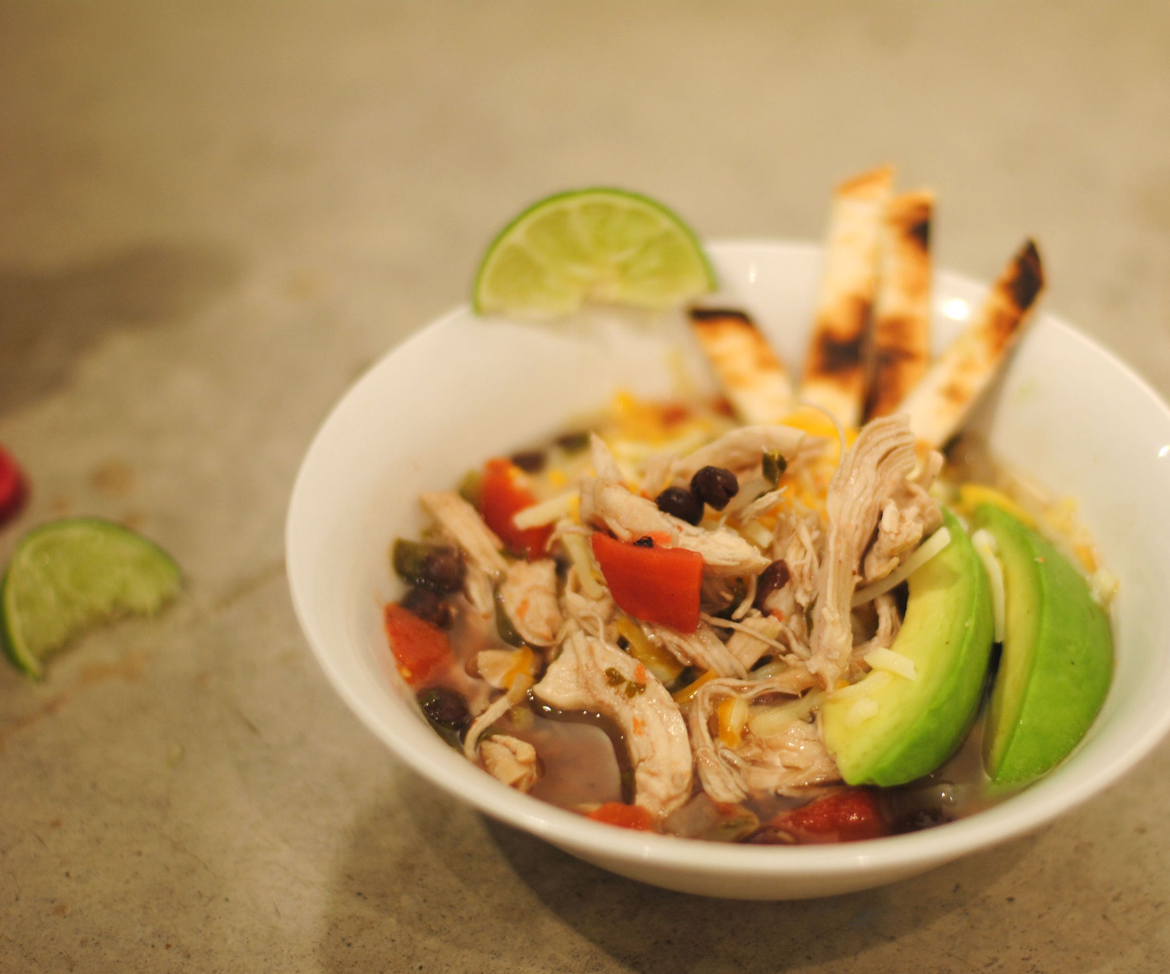 Sopa de tortilha de frango simples