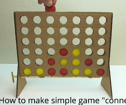 DIY guide for Connect 4, Simple DIY From Cardboard with step-by-step instructions