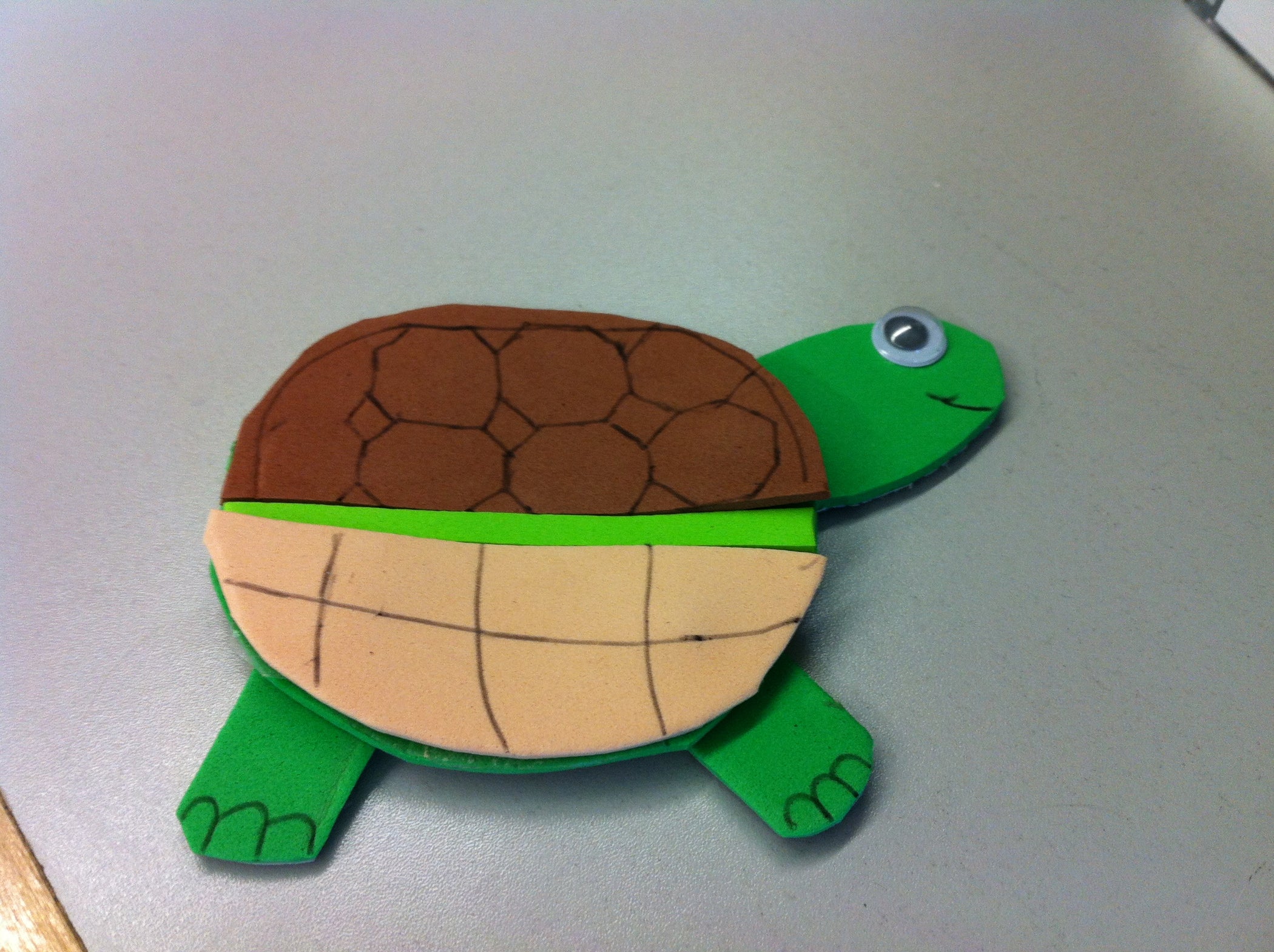 Movable Paper Foam Turtle 5 Steps Instructables