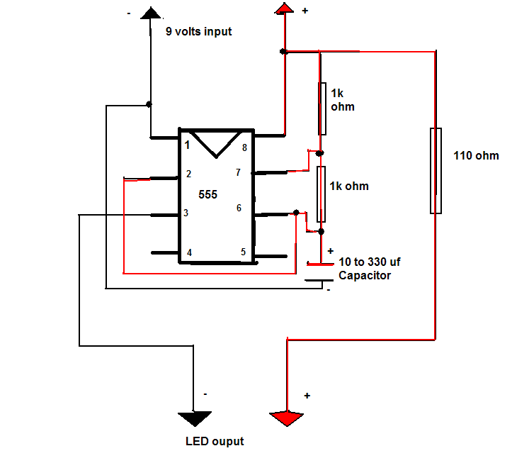 LED Flashing Circuit 3 Steps Instructables