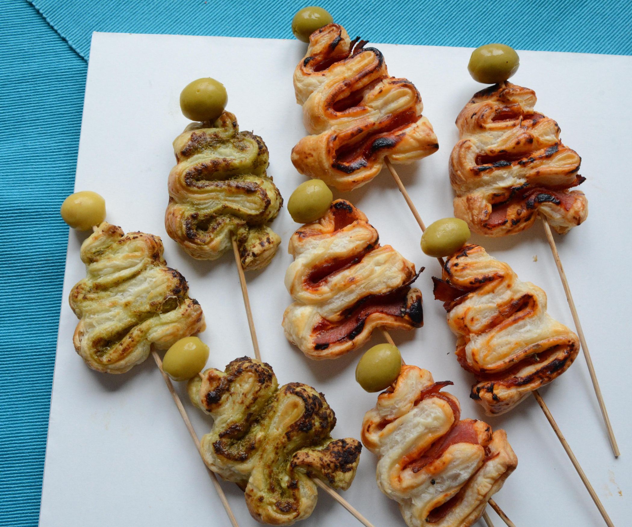 Savoury Puff Pastry Trees on a Stick 3 Steps (with Pictures