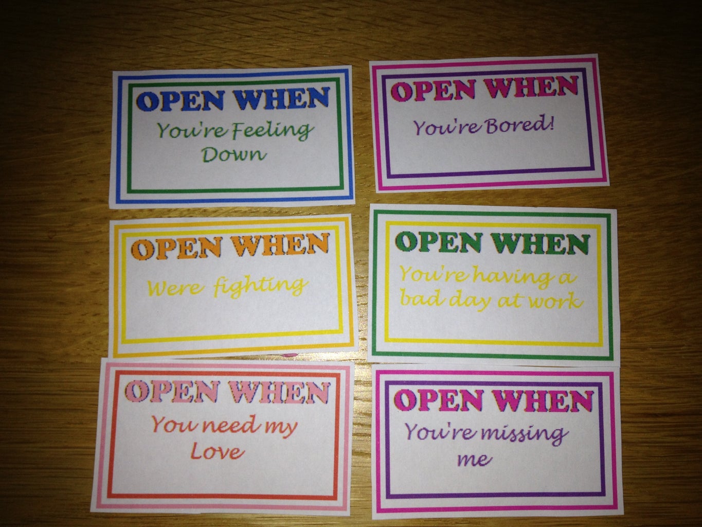 Open When