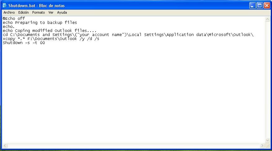 Make the .bat File.