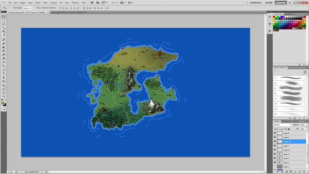 how to make a fantasy map in photoshop