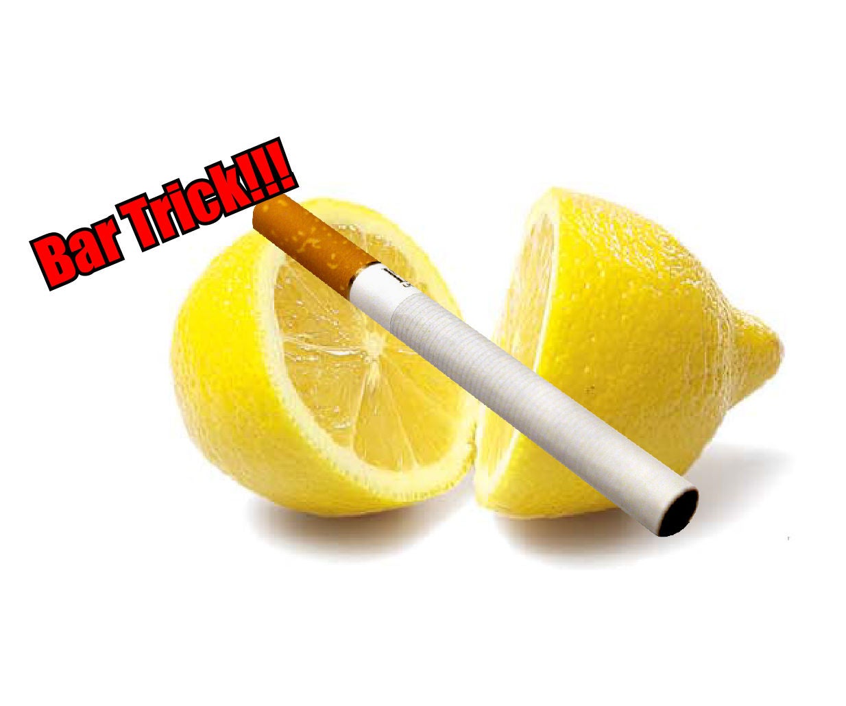 Easy Bar Trick, Cut a Lemon With a Cigarette 4 Steps (with Pictures