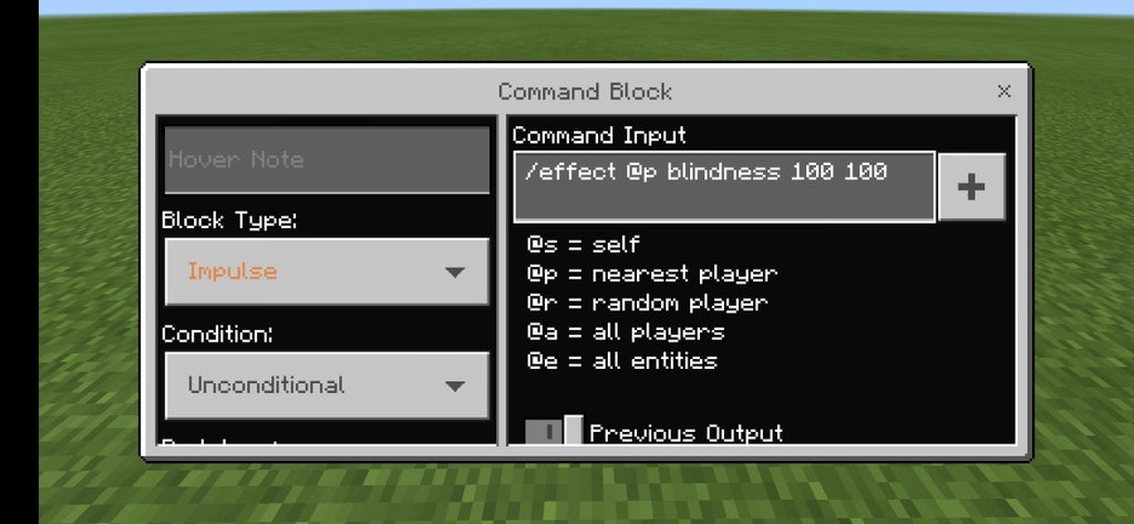 How To Give People Blindness On A Command Block In Minecraft Mobile 5 Steps Instructables How To Give People Blindness On A Command Block In Minecraft Mobile 5 Steps Instructables