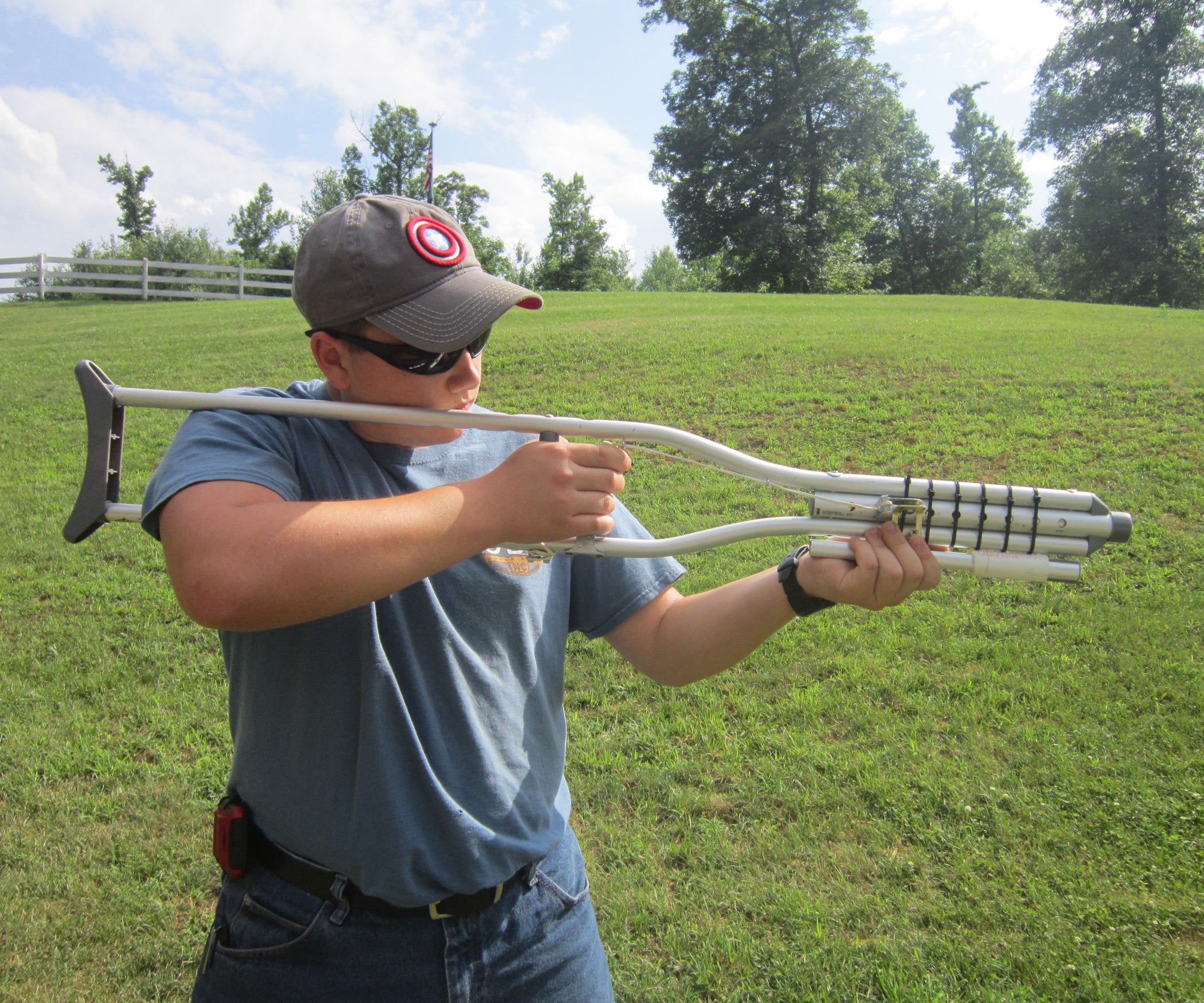 SpringPowered Crutch Rifle 10 Steps Instructables