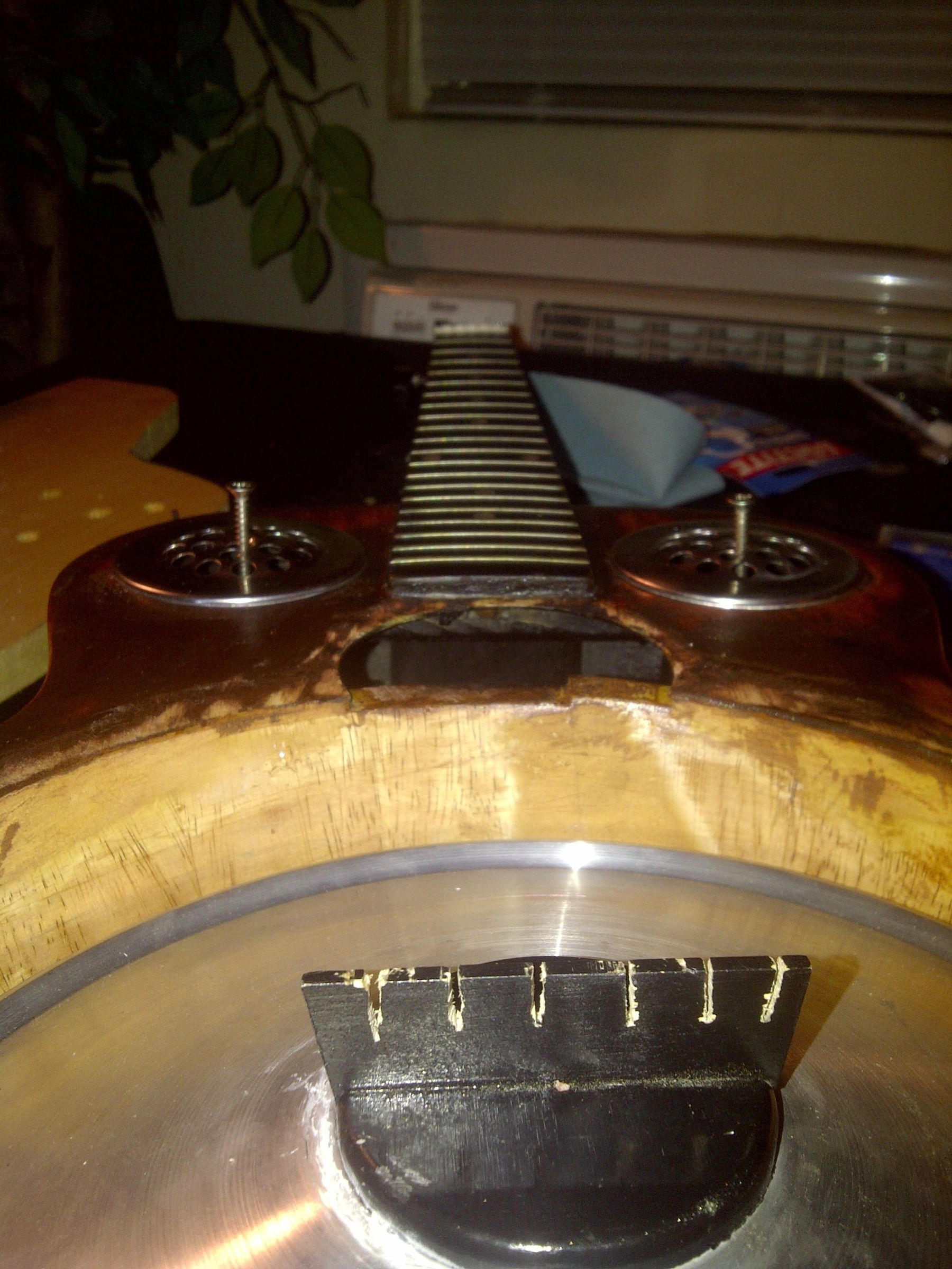 Converting a Cheap Acoustic Guitar to a Cheap Resonator Guitar 7