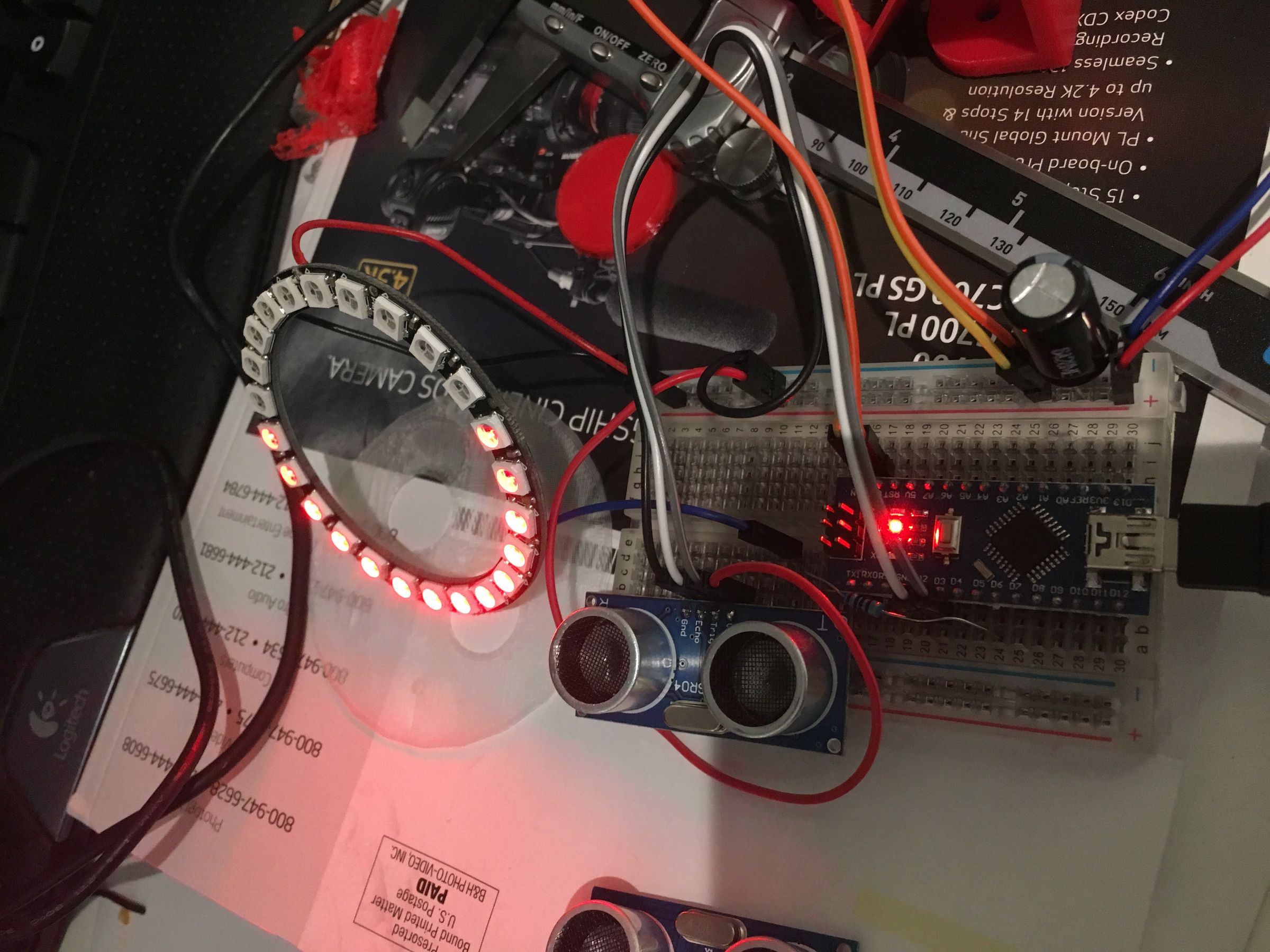 Parking Buddy Arduino Neopixel IOT Parking Assist 4 Steps (with