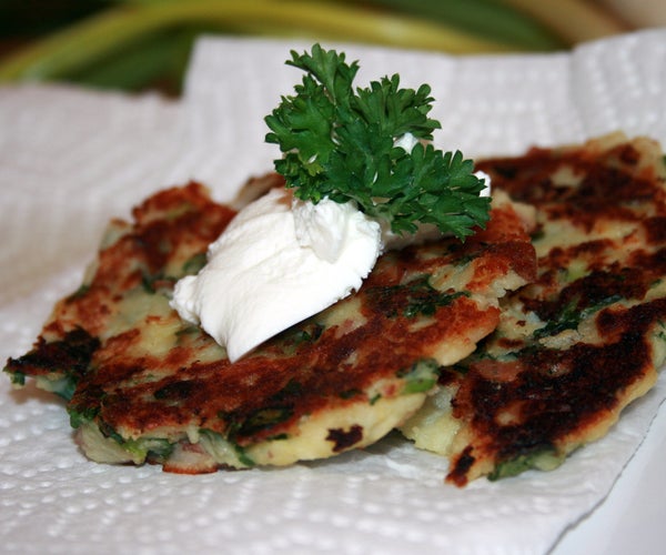 Spinach Mashed Potato Latkes