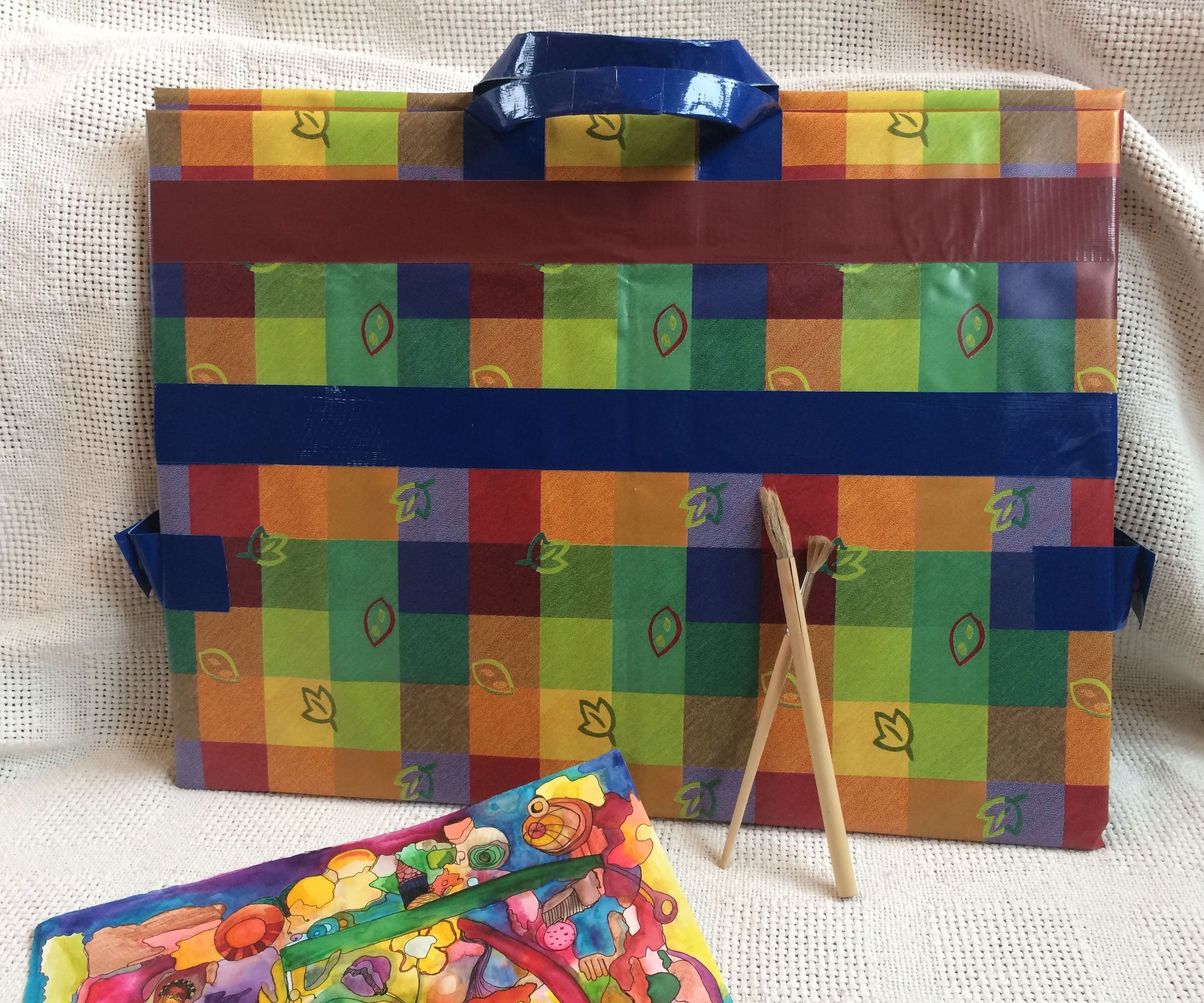 Wax Tablecloth ART Carrier Bag 