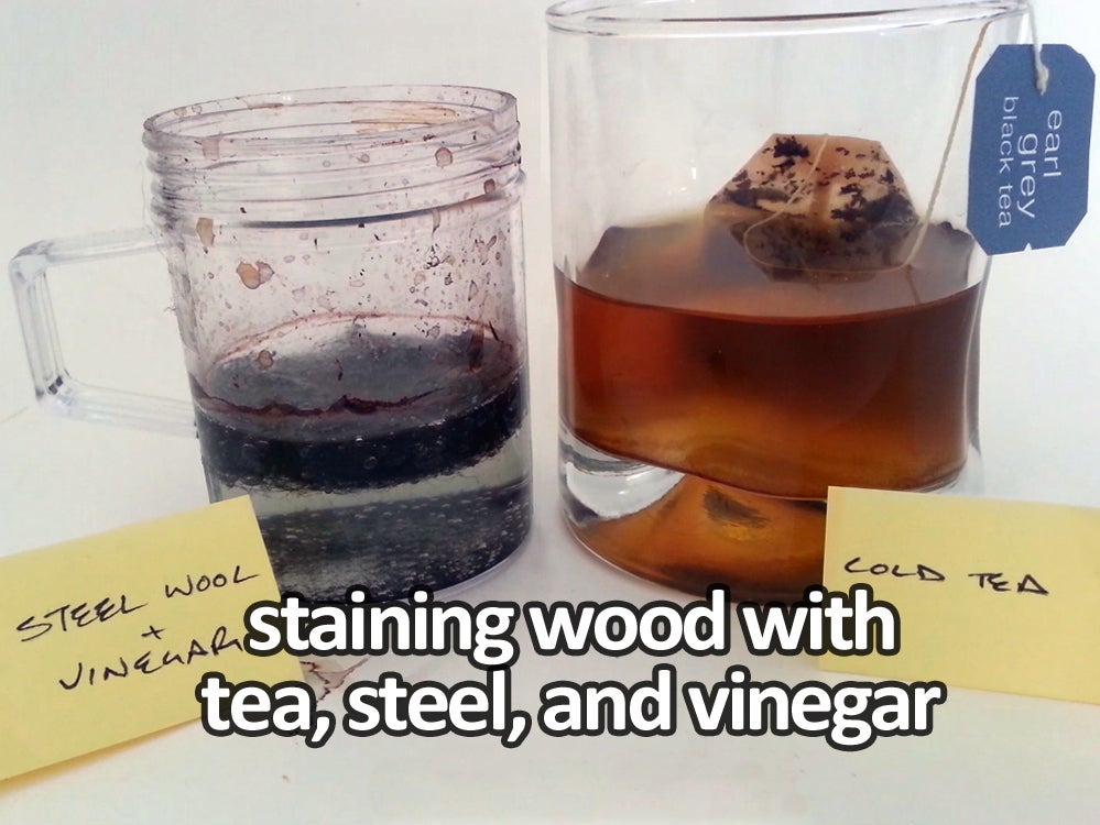 why does vinegar turn metal black?