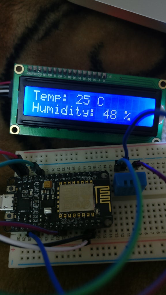 ESP8266 Weather Server With LCD Display : 4 Steps (with Pictures ...