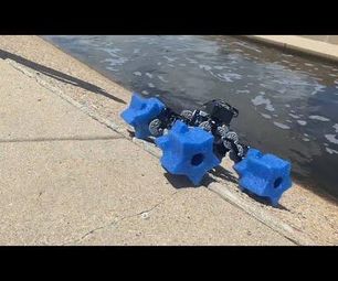 Amphibious Robots Using Pool Noodle Wheels