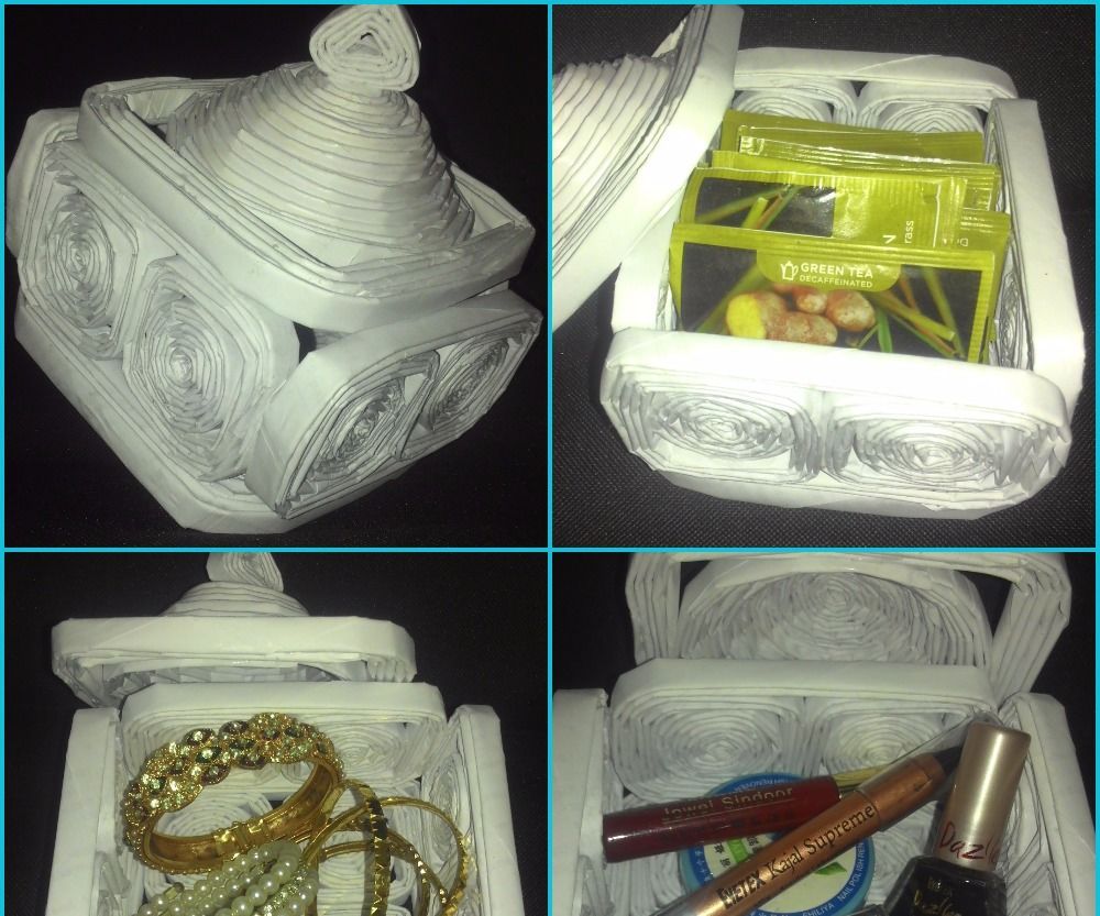 DIY guide for Recycled Paper Box / Bowl with step-by-step instructions