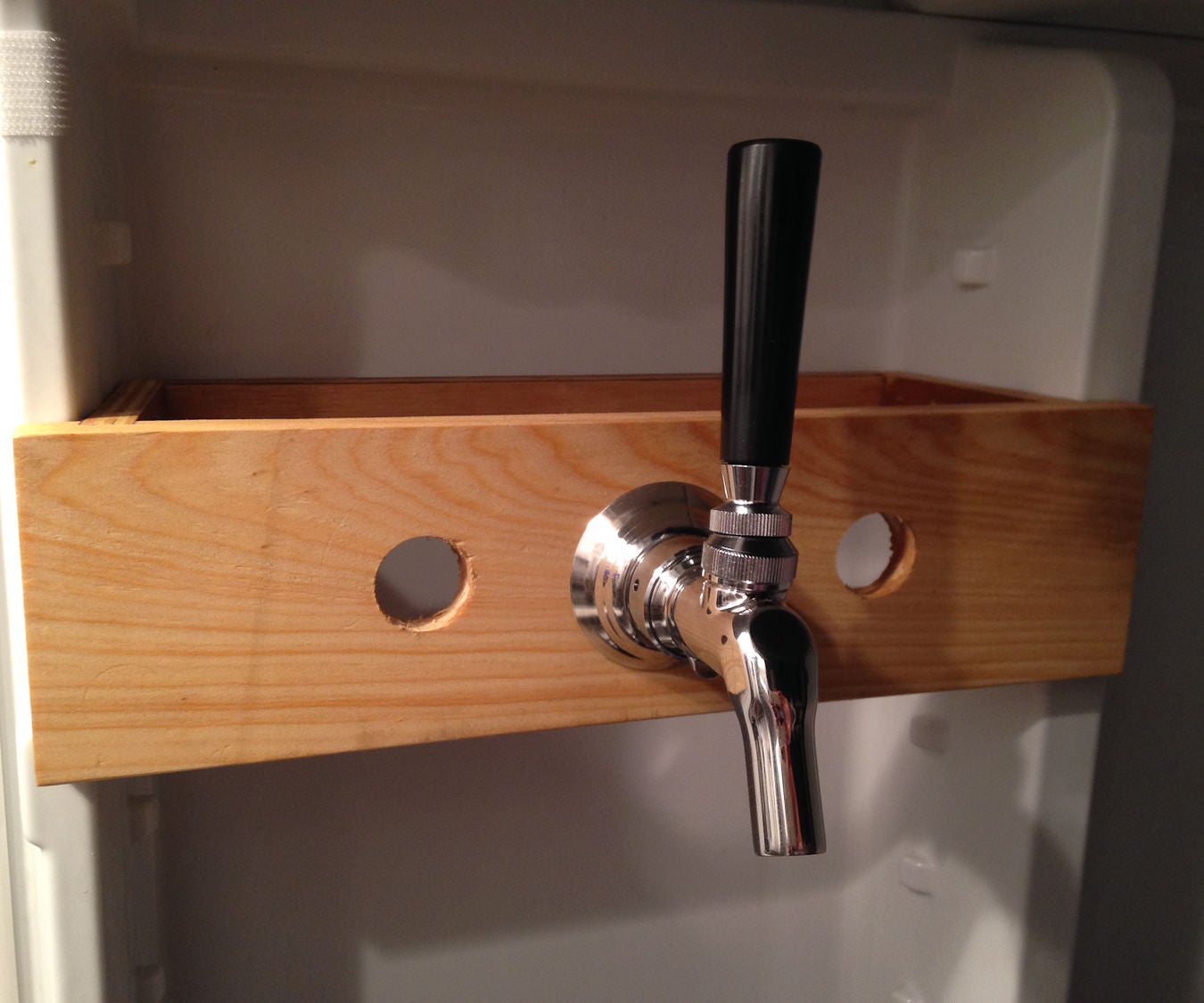 Make a Beer Tap Mount to Hang Inside the Refrigerator Door. 6 Steps