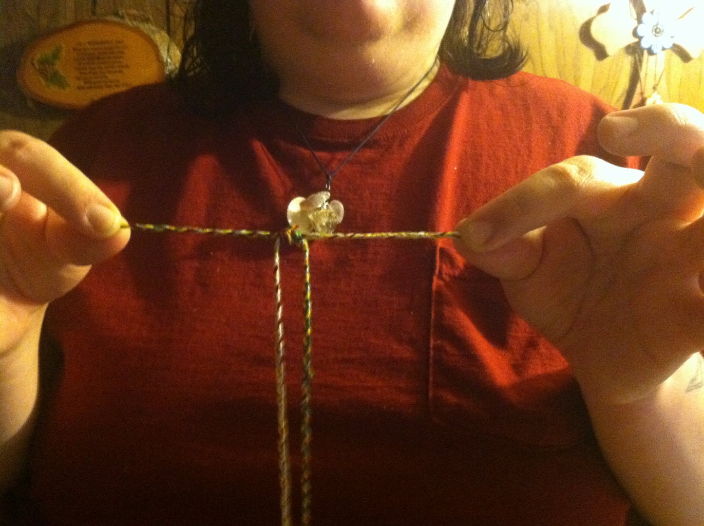 Macrame interchangeable stone necklace Clearance