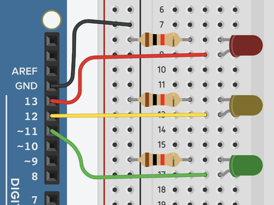 Code a Traffic Light in Tinkercad Codeblocks & Circuits : 10 Steps ...