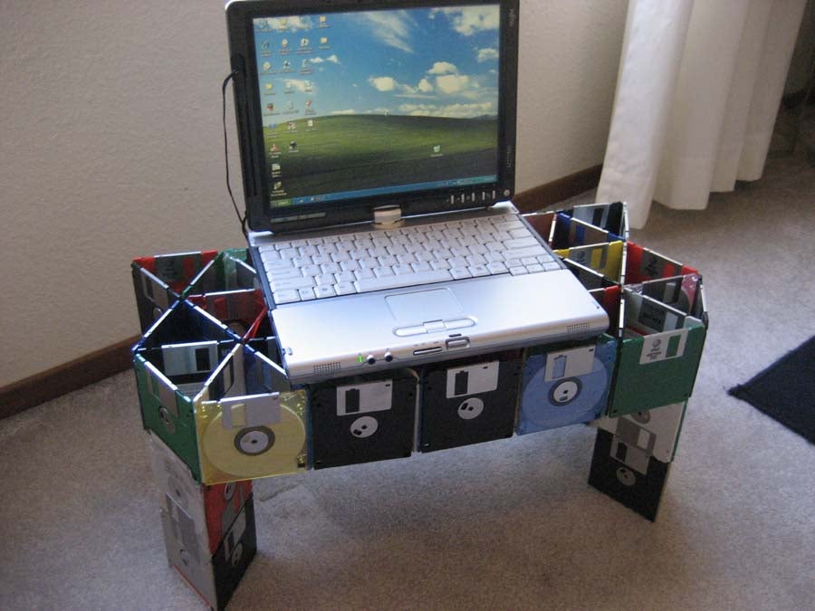 Floppy Disk Laptop Desk/Stand Instructables