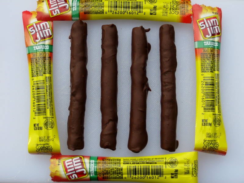 XXtra Spicy Chocolate Covered Slim Jim's 5 Steps (with Pictures