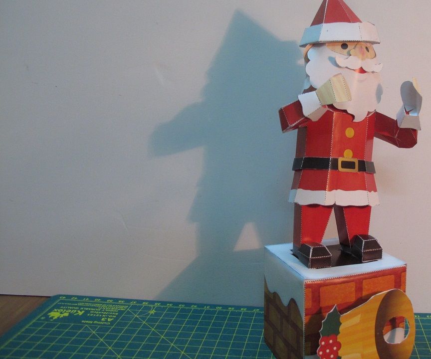 paper santa clause can dance - christmas crafts DIY Project DIY Project Image