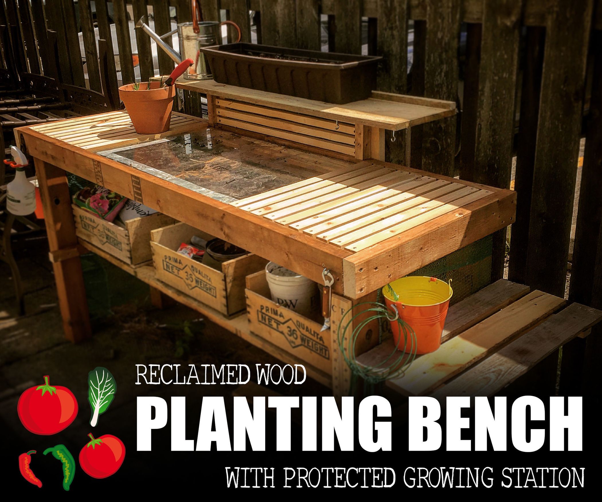 Planting Bench With Protected Growing Station 3 Steps (with Pictures