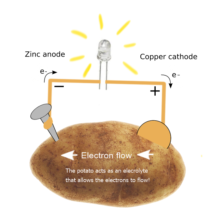 Potato Battery Understanding Chemical And Electrical Energy 13 Steps With Pictures Instructables