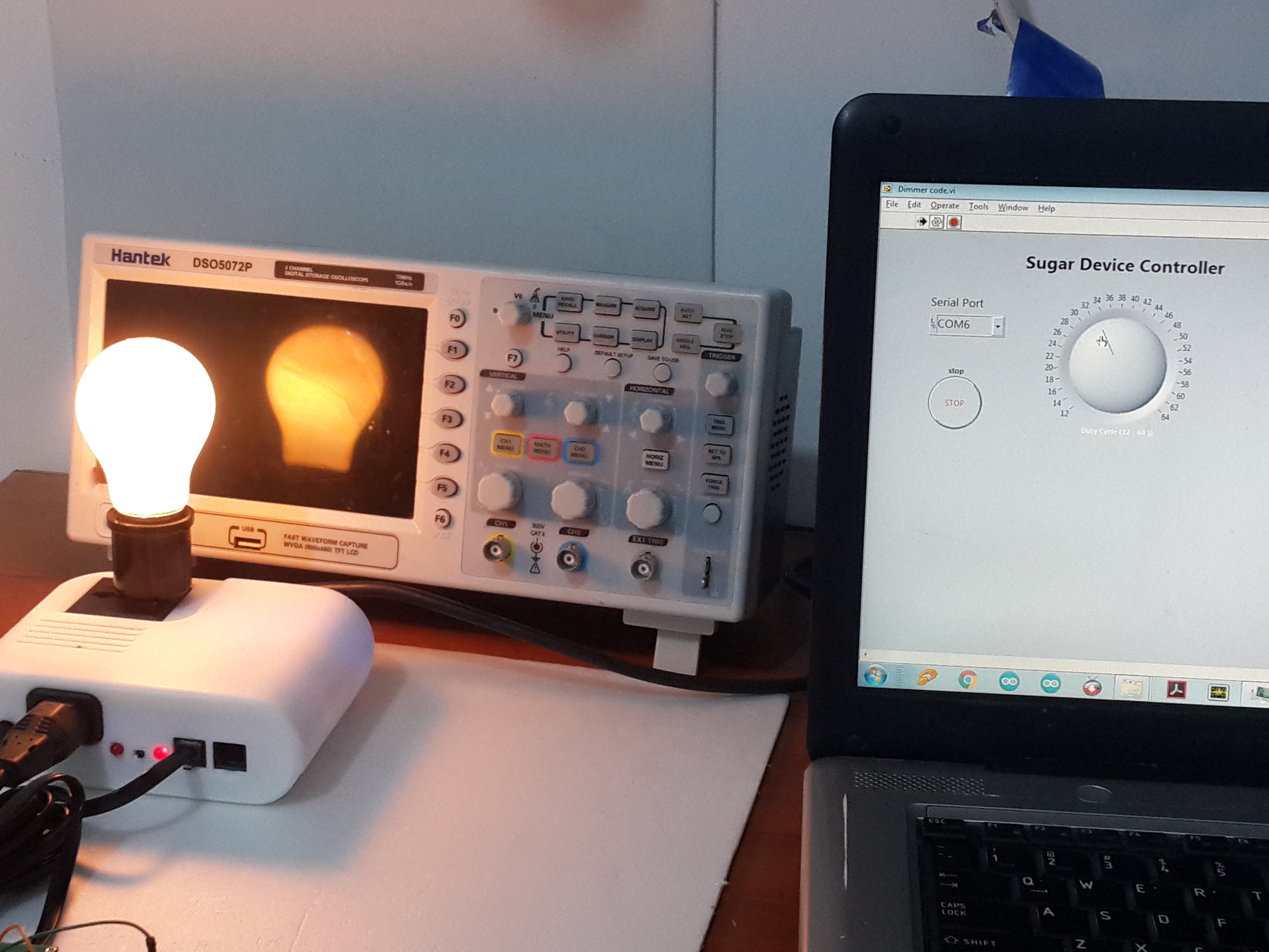 Labview Meet Arduino ! Control AC Dimmer Lamp 6 Steps (with Pictures