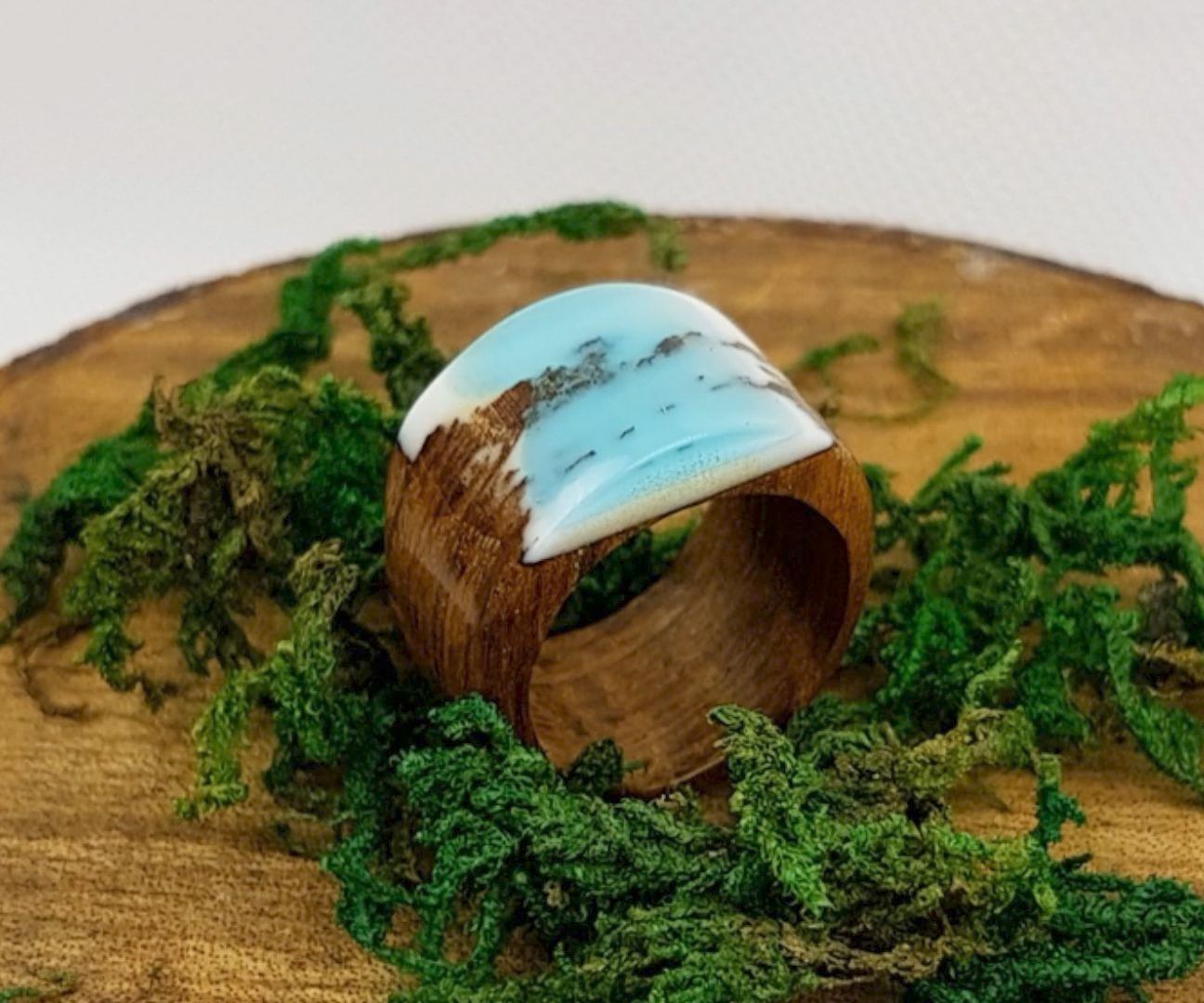 Resin and Wood Ring Band