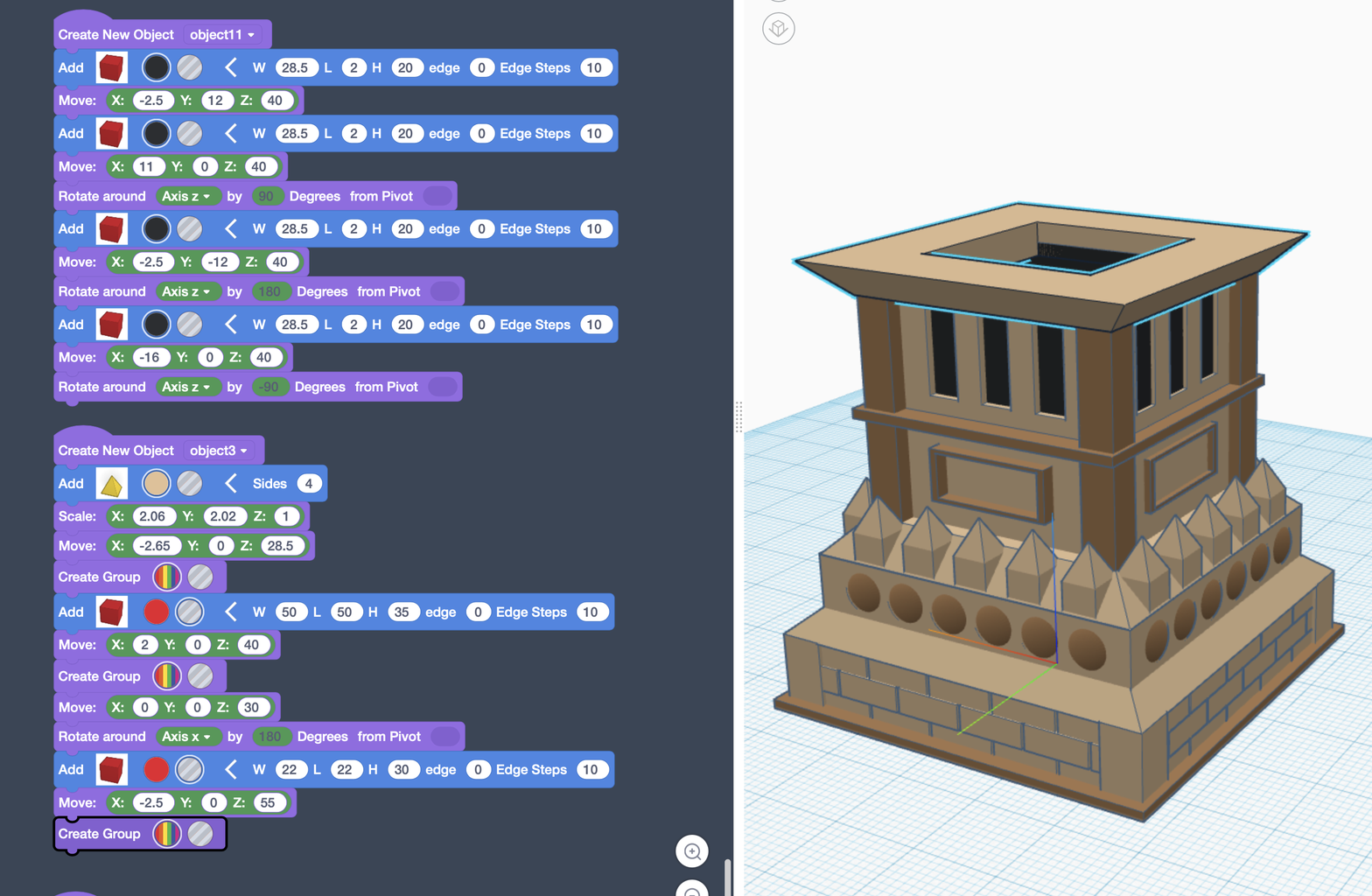 Castle Planter (with Tinkercad Code Blocks) : 25 Steps (with Pictures ...
