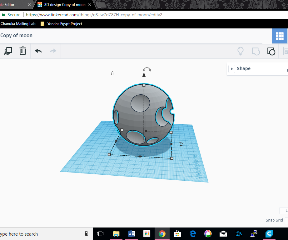 DIY guide for How to 3d Model(and Print) the Moon in Tinkercad. with step-by-step instructions
