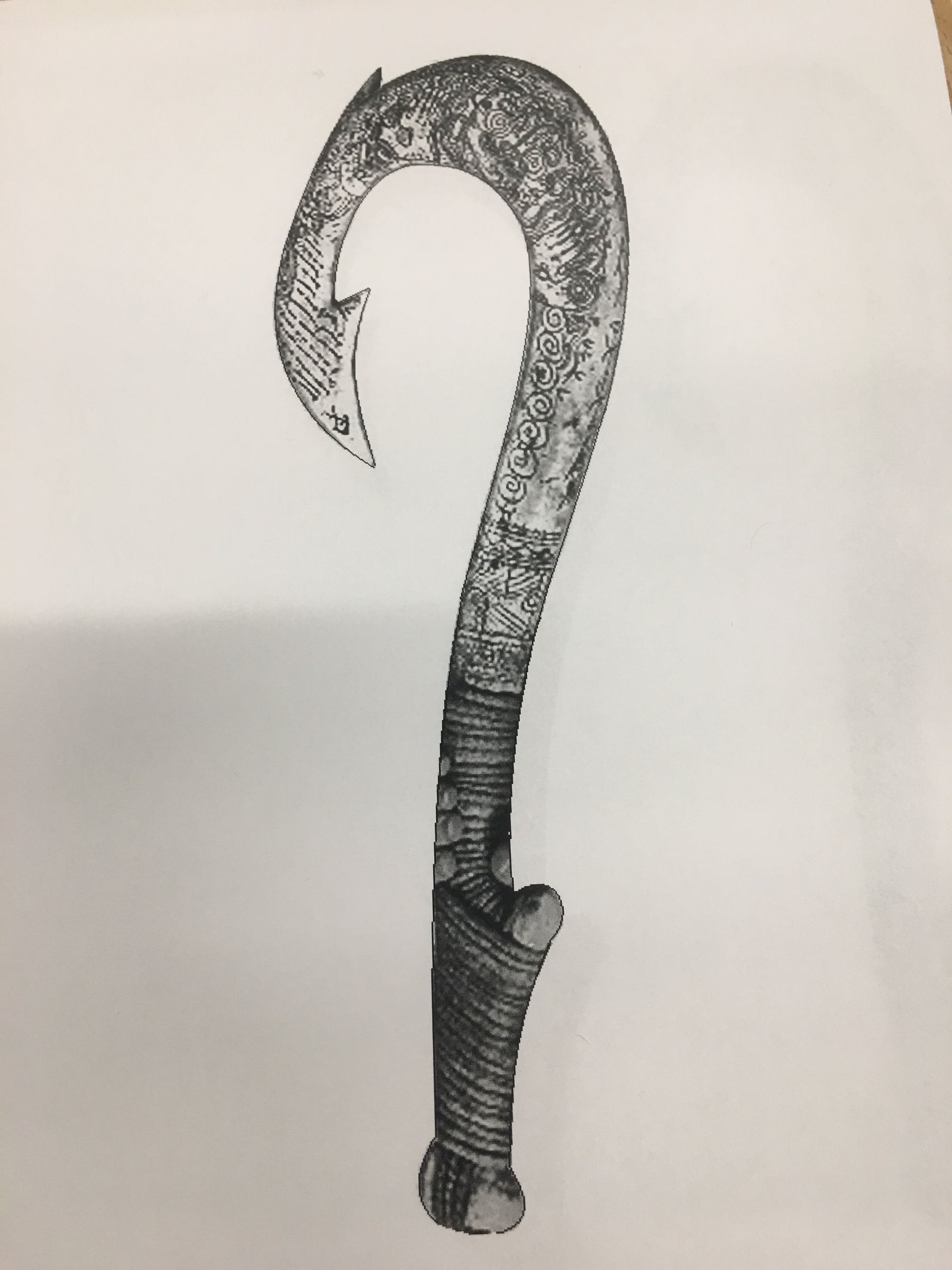 Maui S Hook Drawing