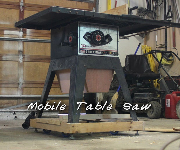 Wheels For Your Table Saw Work Benches 5 Steps With Pictures Instructables - How To Put Casters On Metal Table Legs