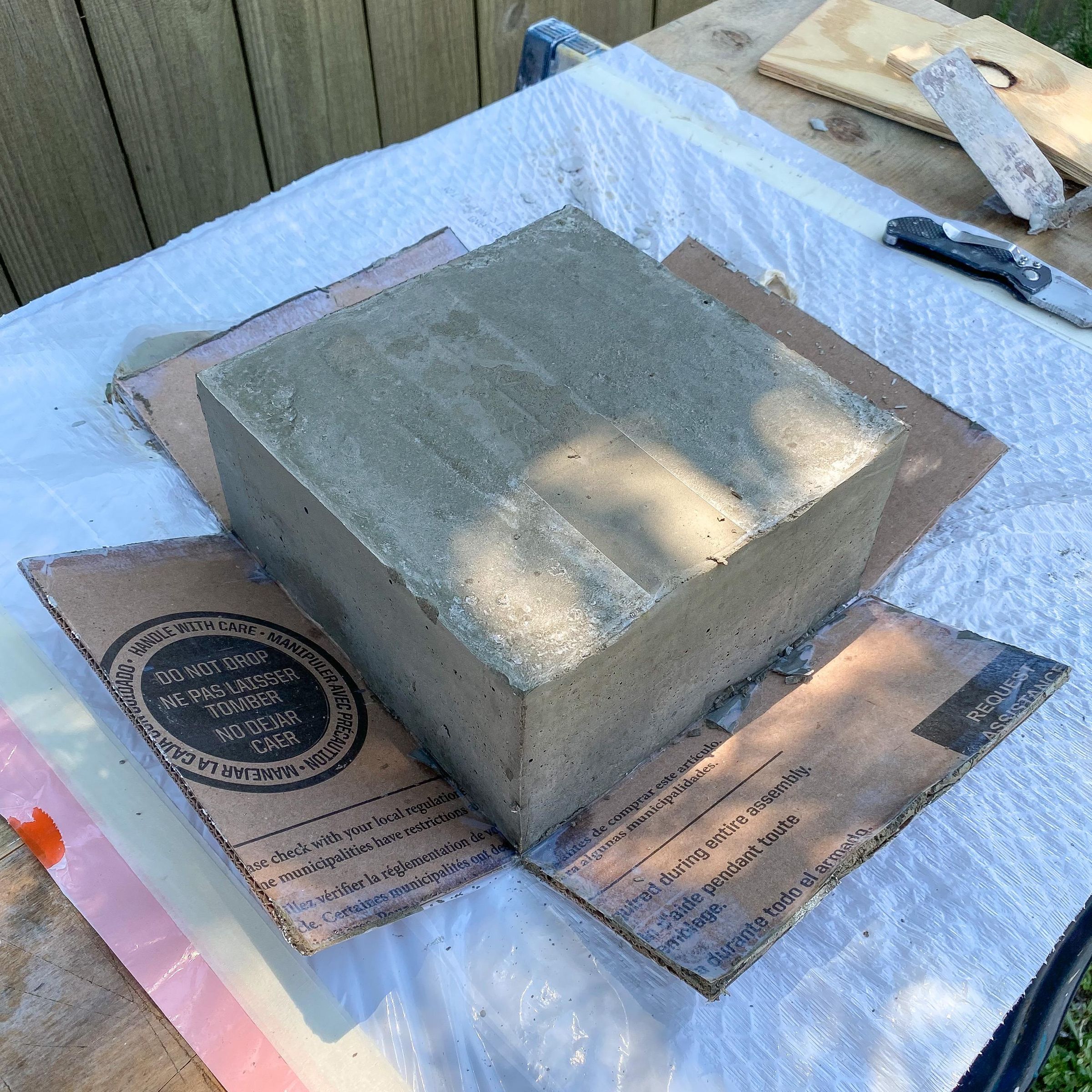 Cement Shadow Box Made Using PVC Pipe and Cardboard 6 Steps (with