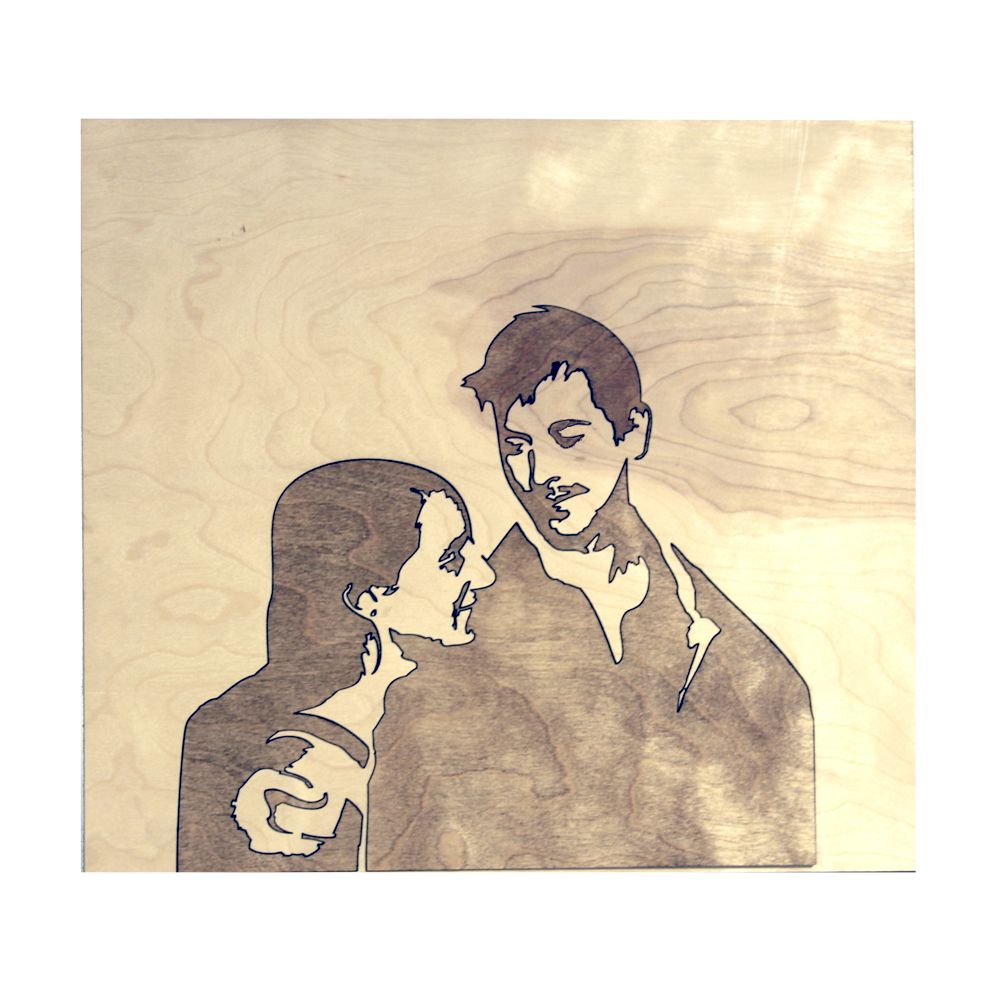 woodcut silhouette portrait DIY Project DIY Project Image