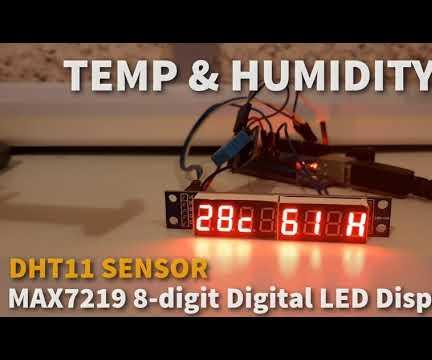 Arduino Display Temperature & Humidity on MAX7219 8-digit LED Display ...