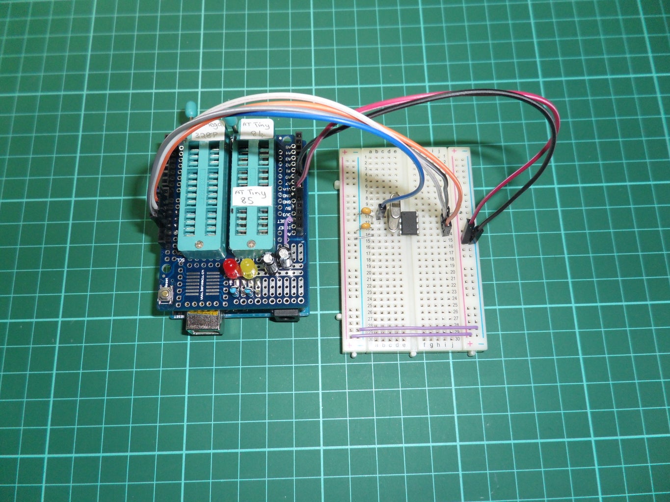 Programming the ATTiny85, ATTiny84 and ATMega328P : Arduino As ISP : 9 ...