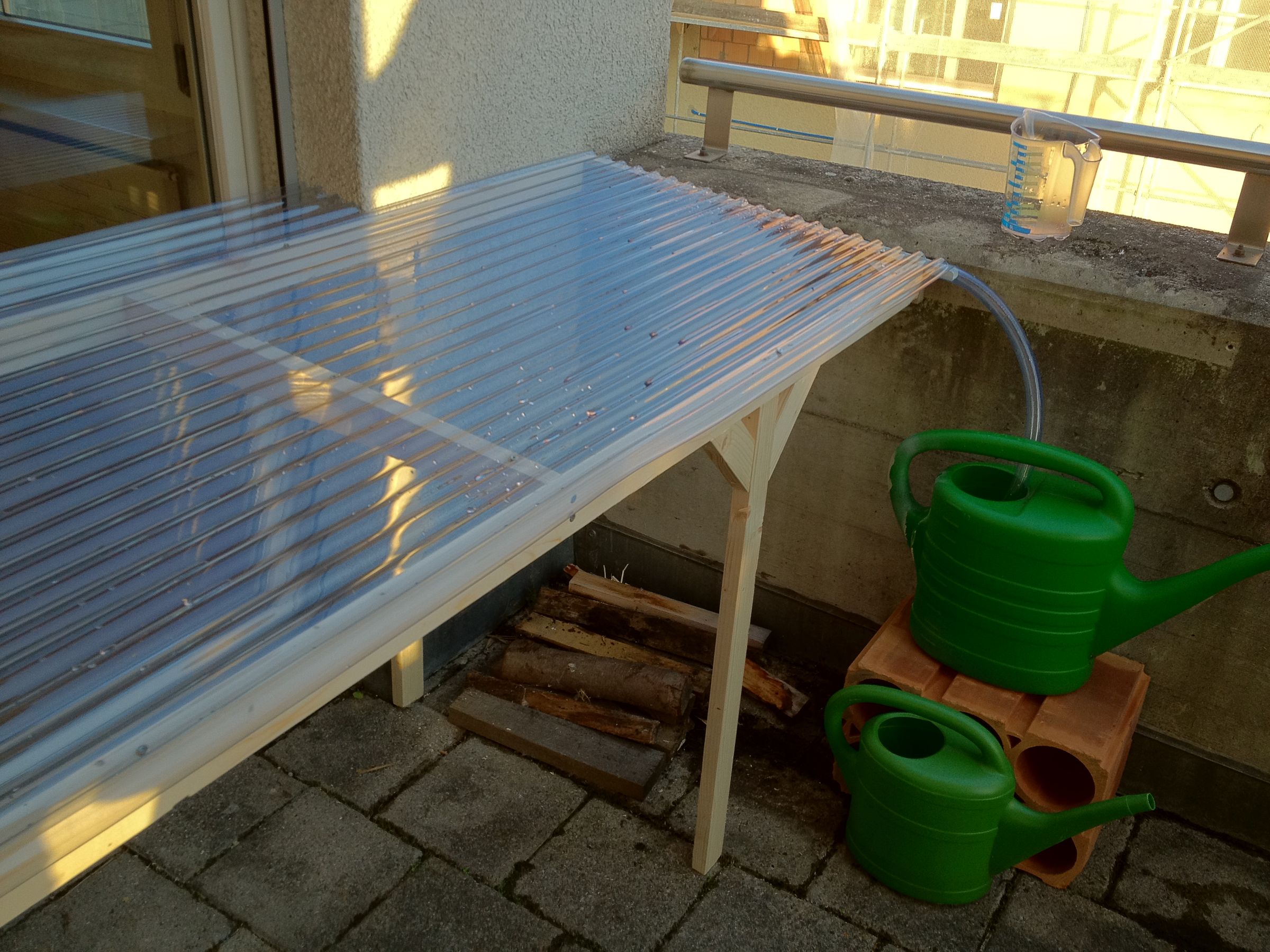 Firewood Rain Protection That Stores the Rainwater