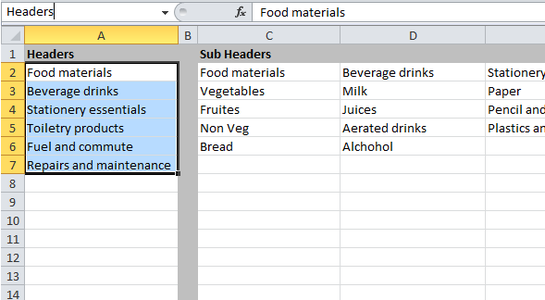 Create Custom Sublist in Excel (sublist Changes As Per Header) : 4 ...
