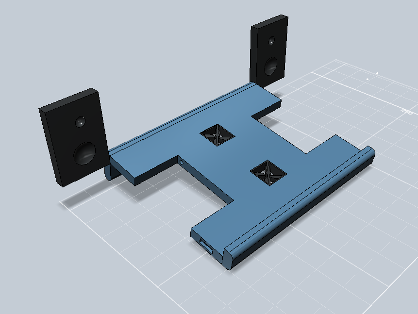 123d practical laptop cooling stand with speakers DIY Project DIY Project Image