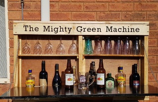 Wall Mounted Drop Down Pallet Bar 10 Steps With Pictures Instructables