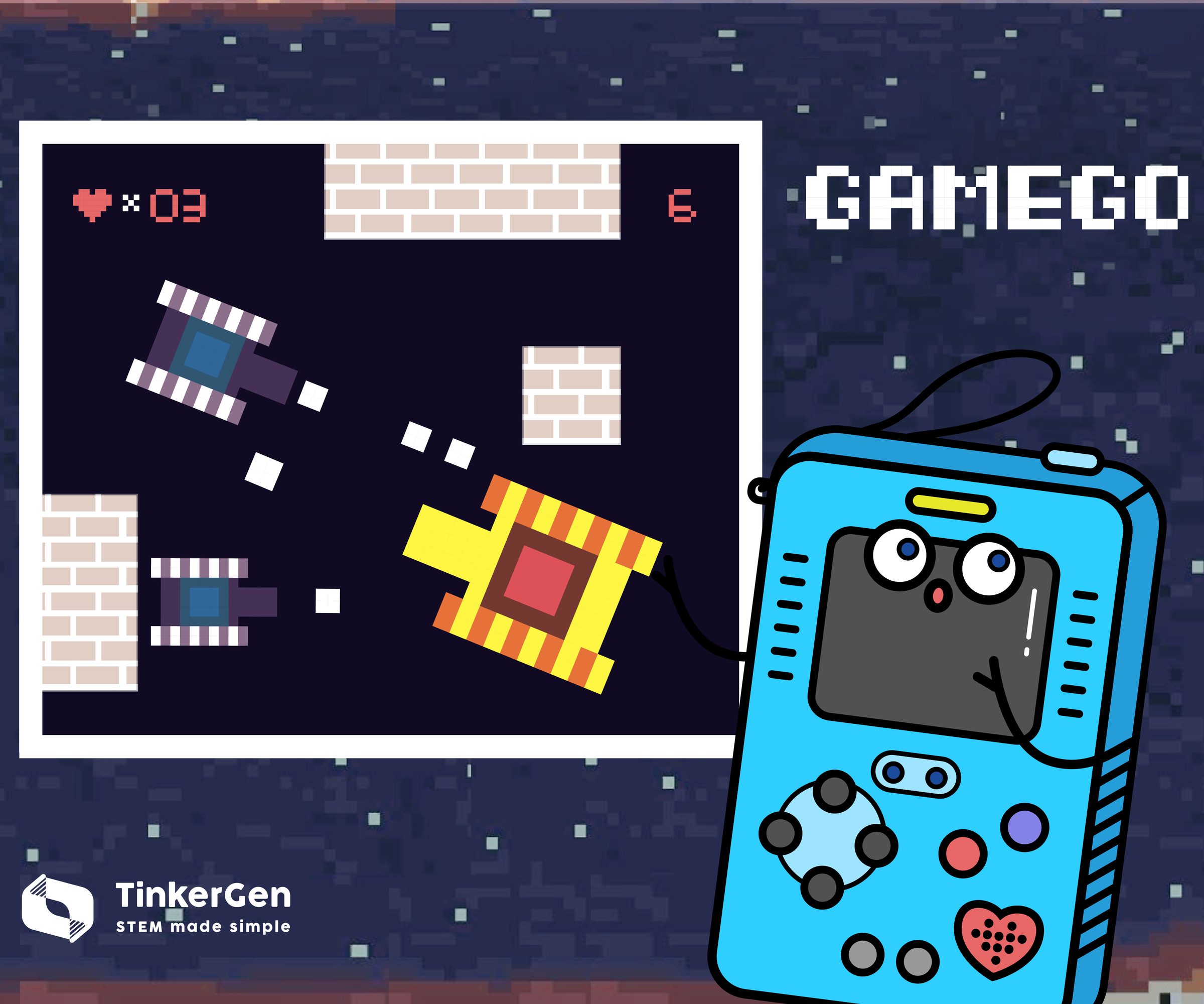 Battle City Remake on GameGo With Makecode Arcade