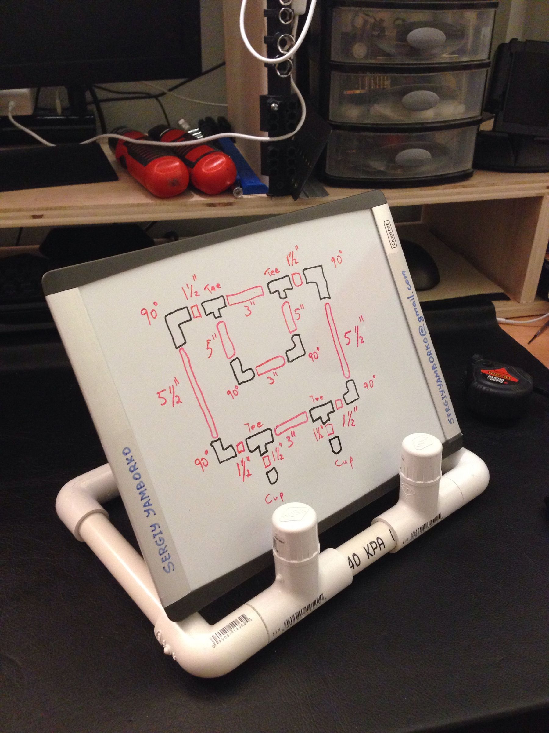 PVC DryErase Board Stand 4 Steps Instructables