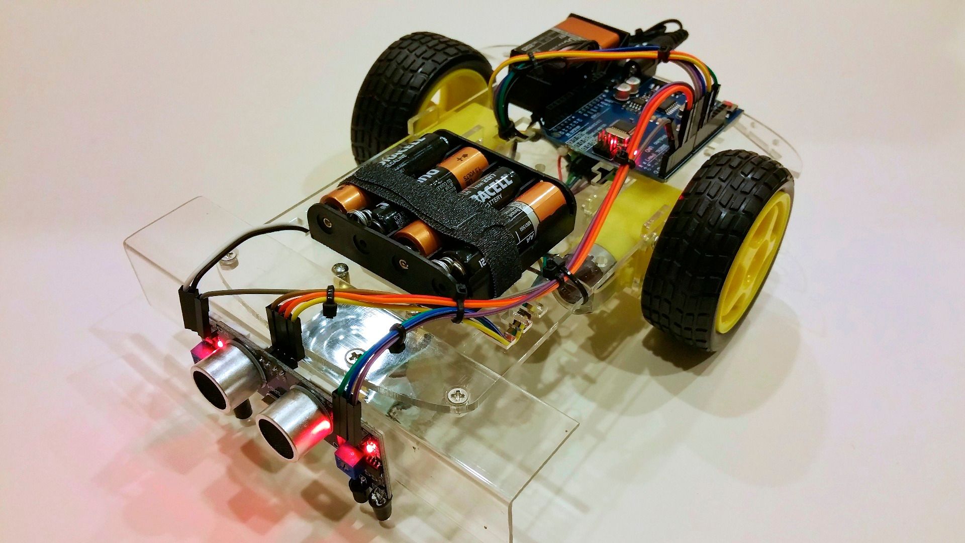 2wd obstacle avoiding robot
